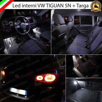 Kit Led interni + Placchette targa 6000K Canbus VW Tiguan 5N Restyling DAL 2009