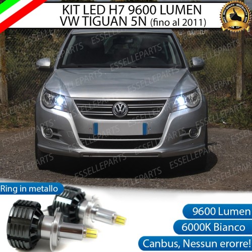 Kit Full LED H7 9600 Lumen 6000K bianco Abbaglianti VW TIGUAN 5N Pre-Restyling