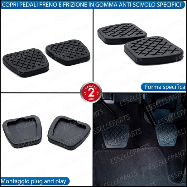 Copripedali Gomma Frizione Freno Honda Civic 7 ≤2003