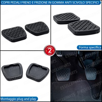 Copripedali Gomma Frizione Freno Honda Jazz Copripedali Gomma Frizione Freno Honda Jazz