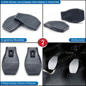 Set Copripedali Pedaliera in Gomma Specifici per Opel Corsa D Restyling Set Copripedali Pedaliera in Gomma Specifici per Opel Corsa D Restyling
