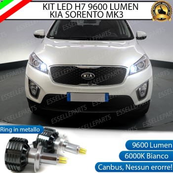Kit Full LED H7 9600 Lumen 6000K bianco Abbaglianti Kia Sorento 3 Con Fari Alogeni