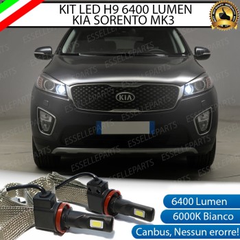 Kit Full LED H9 6400 Lumen 6000K Abbaglianti KIA SORENTO 3 con Fari xenon di serie