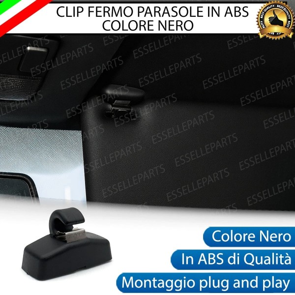 Clip Aletta Parasole Nero Ricambio per Seat Ibiza 6J