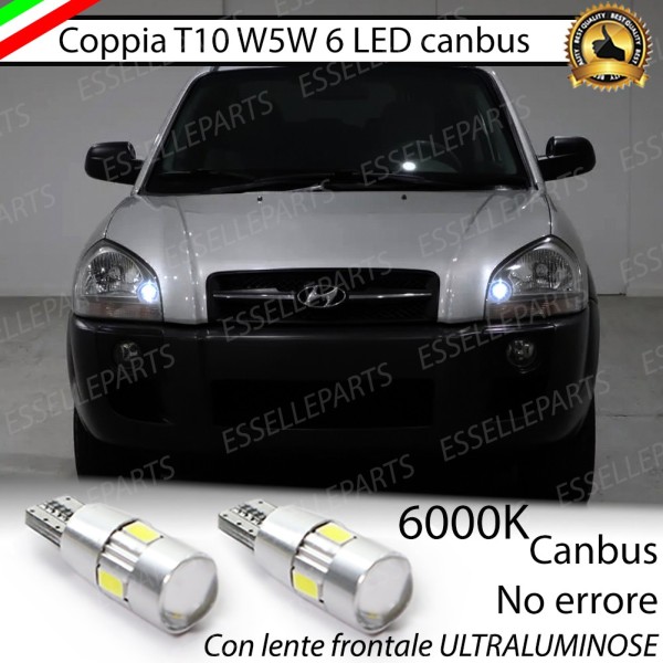Lampade T10 W5W Canbus 6 LED no error luci posizione Hyundai Tucson