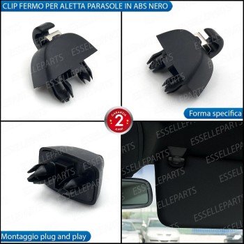 Clip fermo parasole Audi A6 C6 dal 2009 nero Clip fermo parasole Audi A6 C6 dal 2009 nero