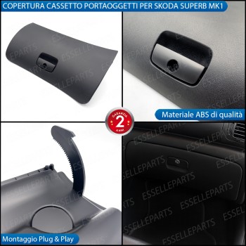 Coperchio Portaoggetti di ricambio per Skoda Superb MK1