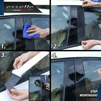 Cover Montanti Nero Lucido Peugeot 206 Plus 5 Porte Cover Montanti Nero Lucido Peugeot 206 Plus 5 Porte