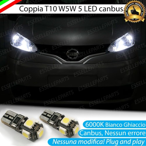 Luci posizione T10 W5W 5 LED Canbus Nissan NV200