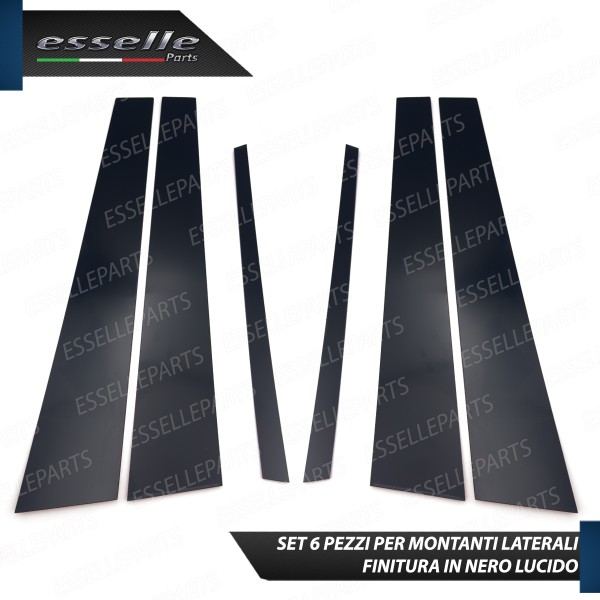 Cover Montanti Nero Lucido Fiat 500 Pre Restyling