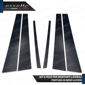 Cover Montanti Nero Lucido Fiat 500 Pre Restyling