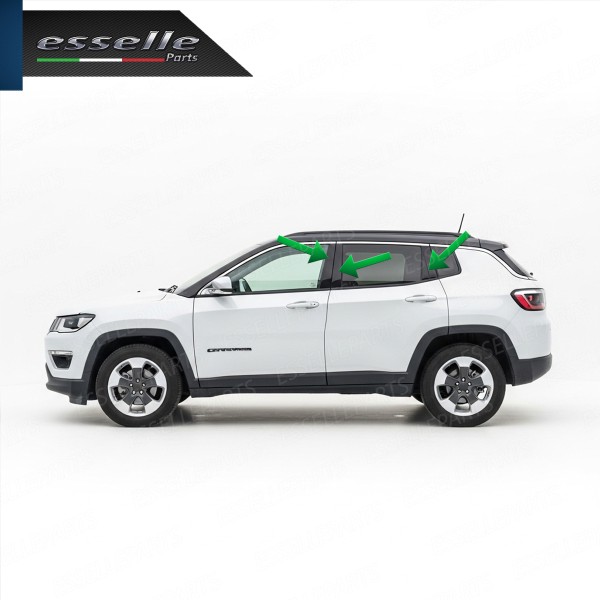 Cover Montanti Nero Lucido Jeep Compass MK2 Adesive