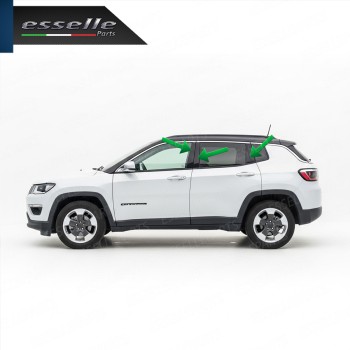 Cover Montanti Nero Lucido Jeep Compass MK2 Adesive