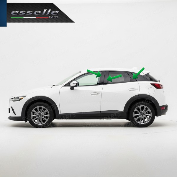 Cover Montanti Nero Lucido Mazda CX-3 Adesive