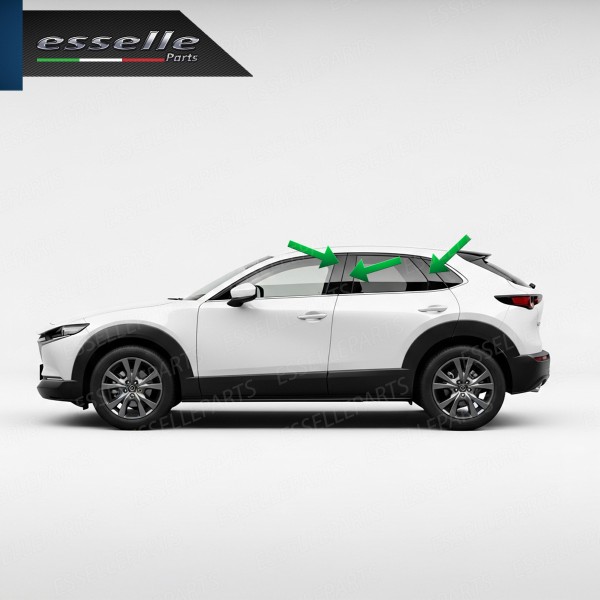 Cover Montanti Nero Lucido Mazda CX-30 Adesive