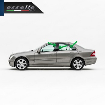 Cover Montanti Nero Lucido Mercedes Classe C W203 Berlina