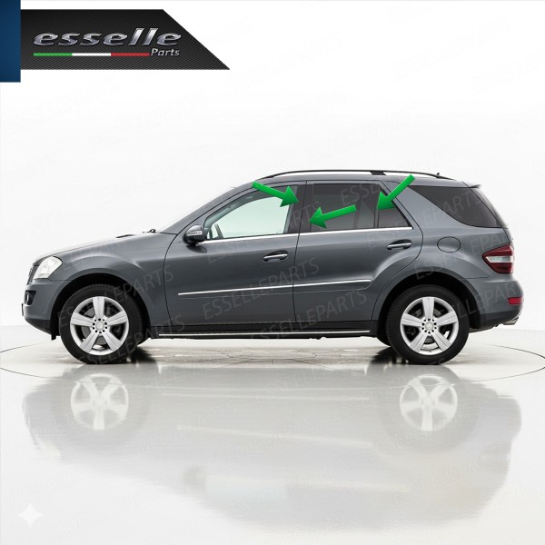 Cover Montanti Nero Lucido Mercedes ML W164 Adesive