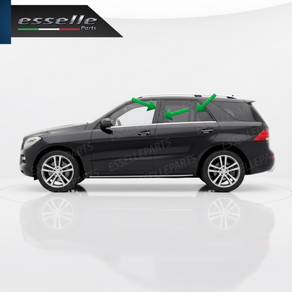 Cover Montanti Nero Lucido Mercedes ML W166 Adesive