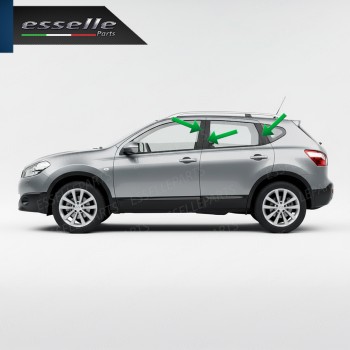 Cover Montanti Nero Lucido Nissan Qashqai J10 Restyling