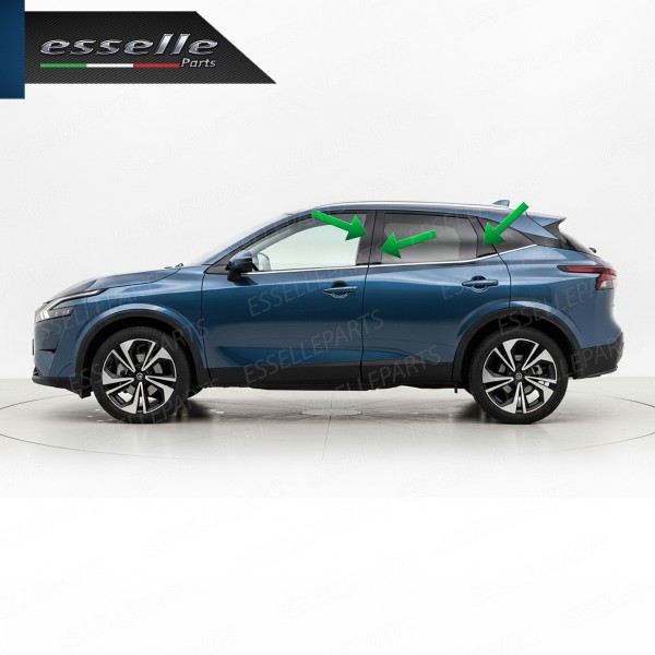 Cover Montanti Nero Lucido Nissan Qashqai J12 Adesive