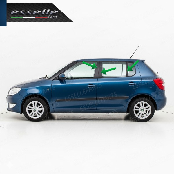 Cover Montanti Nero Lucido Skoda Fabia 2 Fino Al 2010