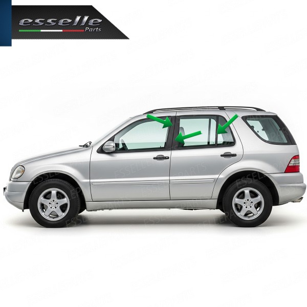 Cover Montanti Nero Lucido Mercedes ML W163 Dal 2000