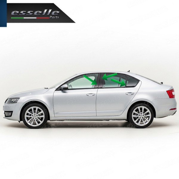 Cover Montanti Nero Lucido Skoda Octavia 3 5E Restyling