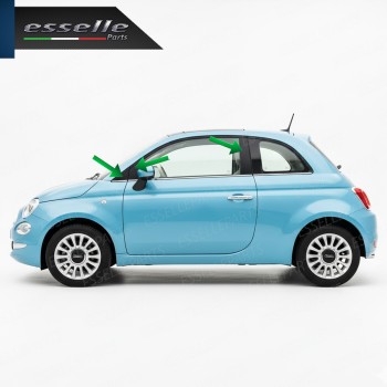 Cover Montanti Nero Lucido Fiat 500 Restyling Adesive