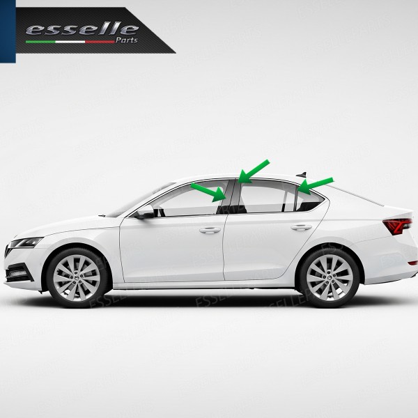 Cover Montanti Nero Lucido Skoda Octavia 4 Berlina