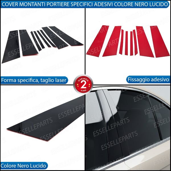 Cover Montanti Nero Lucido Jeep Renegade Fino 2018