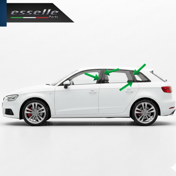 Cover Montanti Nero Lucido Audi A3 8V Restyling