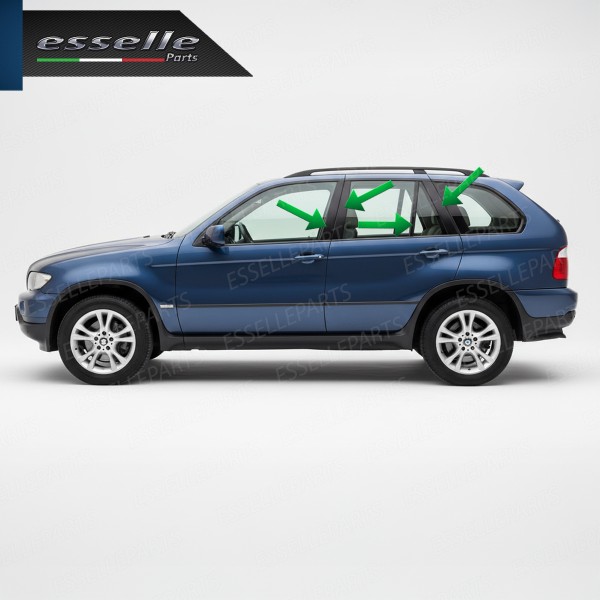 Cover Montanti Nero Lucido BMW X5 E53