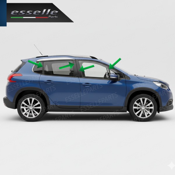 Cover Montanti Nero Lucido Peugeot 2008