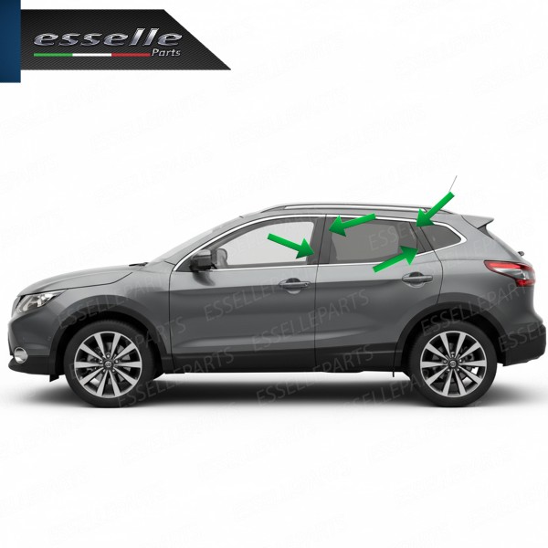 Cover Montanti Nero Lucido Nissan Qashqai J11 Restyling