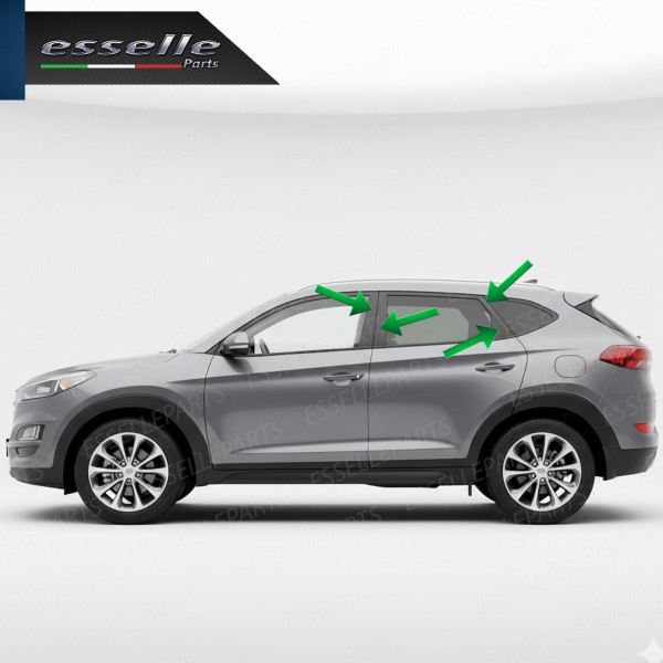 Cover Montanti Nero Lucido Hyundai Tucson MK3 Restyling