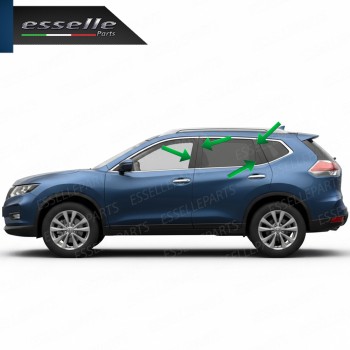 Cover Montanti Nero Lucido Nissan X-Trail MK3 Cover Montanti Nero Lucido Nissan X-Trail MK3