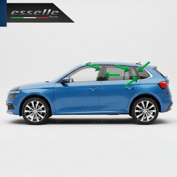 Cover Montanti Nero Lucido Skoda Kamiq