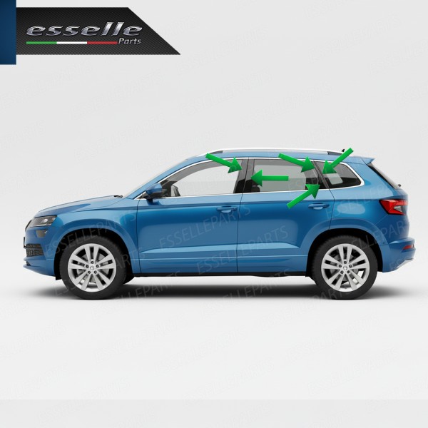 Cover Montanti Nero Lucido Skoda Karoq