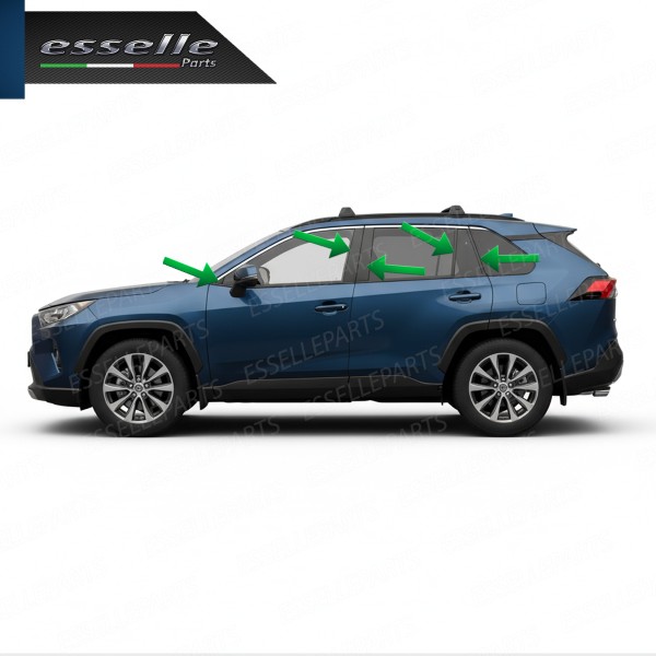 Cover Montanti Nero Lucido Toyota Rav4 MK5