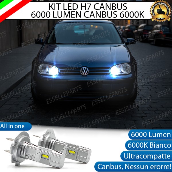 KIT LED H7 VW Golf 4 Con Fari Xenon Di Serie Abbaglianti 6000 Lumen