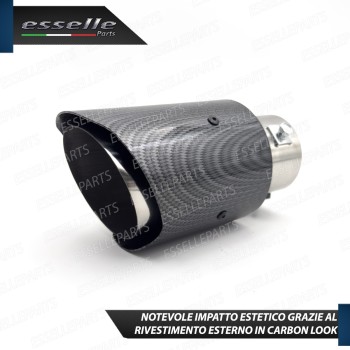Terminale di Scarico per Honda Civic 6G Carbon e Cromato Terminale di Scarico per Honda Civic 6G Carbon e Cromato