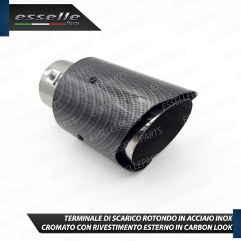 Terminale di Scarico Opel Tigra Twin Top Carbon e Cromato Terminale di Scarico Opel Tigra Twin Top Carbon e Cromato