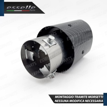 Terminale di Scarico per Suzuki Swift MK4 Carbon e Cromato Terminale di Scarico per Suzuki Swift MK4 Carbon e Cromato