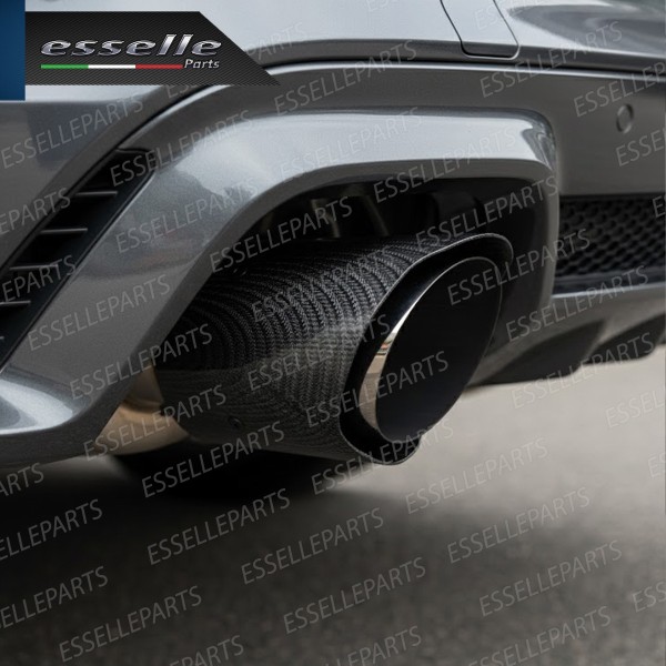 Terminale di Scarico per Renault Captur MK2 Carbon e Cromato