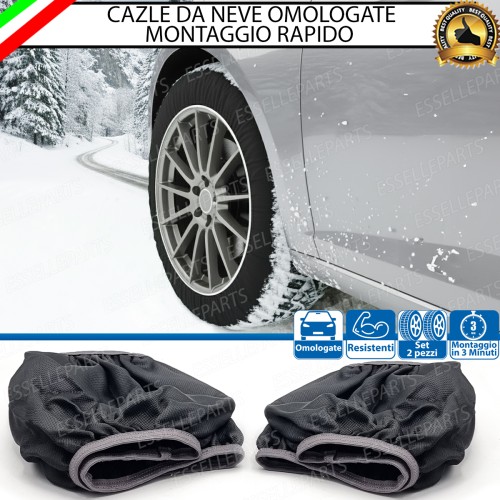 Calze da Neve Omologate per Auto Dimensione 145/80 R12