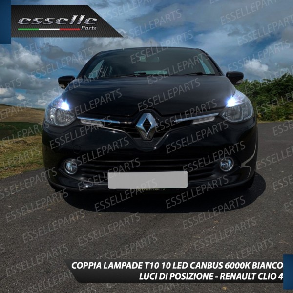 Coppia luci di posizione T10 W5W 10 LED canbus 6000K Bianco Renault Clio 4