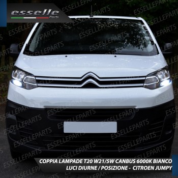Luci DIURNE T20 Led Canbus CITROEN JUMPY III Luce Bianca No Error