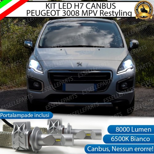 Kit Full LED H7 8000 Lumen 6000K Anabbaglianti PEUGEOT 3008 RESTYLING
