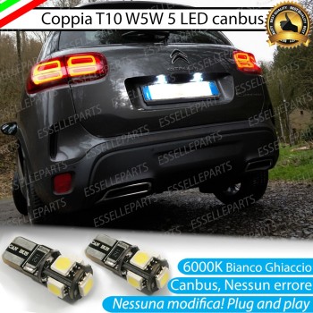 Luci Targa 5 LED Per Citroen C5 Aircross Canbus 6000K Bianco