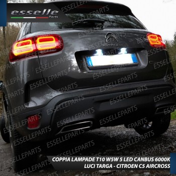 Luci Targa 5 LED Per Citroen C5 Aircross Canbus 6000K Bianco
